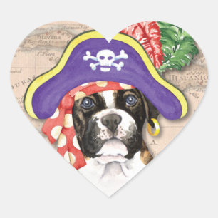 Sticker Cœur Boxer Pirate