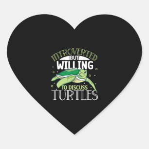 Sticker Cœur Boxer Tortues tortues de mer Ocean Reptile