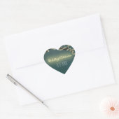 Sticker Cœur Branche Enchantée Mariage rustique Faveurs Phoques (Enveloppe)