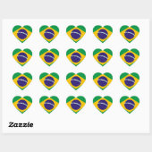 Sticker Cœur brésil (Feuille)