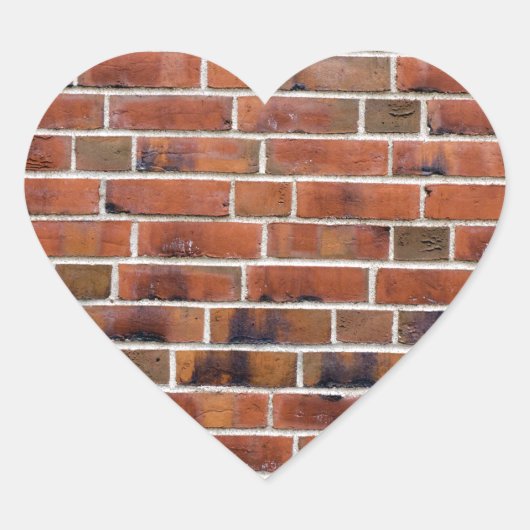 Sticker Cœur Brick wall with joints (Devant)