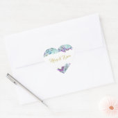 Sticker Cœur BRIDE & CO Turquoise Blue Bouquet Mariage Suite Pa (Enveloppe)