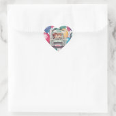 STICKER CŒUR BRIDE ET GROUPE (Sac)