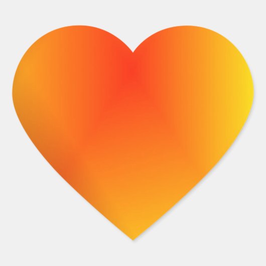 Sticker Cœur Bright Burn Orange (Devant)