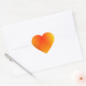 Sticker Cœur Bright Burn Orange (Enveloppe)