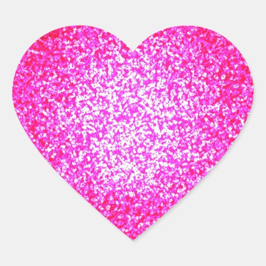 Sticker Cœur Bright pink glitter fashion (Devant)