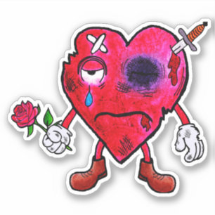 Sticker Cœur brisé