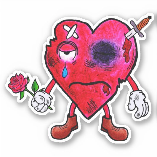 Sticker Cœur brisé (Devant)