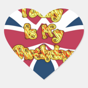 Sticker Cœur British Birday Gifts Art Print