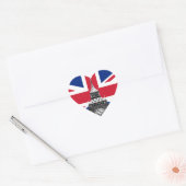 Sticker Cœur British Flag & Big Ben - Londres, Royaume-Uni /fan (Enveloppe)