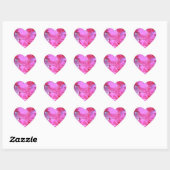 Sticker Cœur Broderie rose (Feuille)