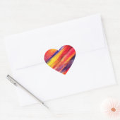 Sticker Cœur Brodeur de Sunset Abstract (Enveloppe)