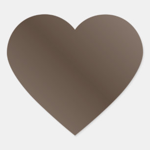 Sticker Cœur Brun brun clair et foncé du gradient D1 bilinéai