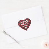Sticker Cœur Buffle de Noël Plaid artisanal avec amour (Enveloppe)