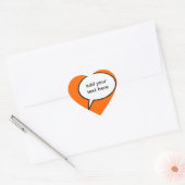 Sticker Cœur bulle de discours personnalisable (Enveloppe)