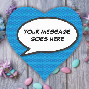 Sticker Cœur Bulle de texte personnalisée Fun Comic Book