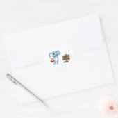 Sticker Cœur Bunny de Pâques souhaite Joyeux Pâques (Enveloppe)