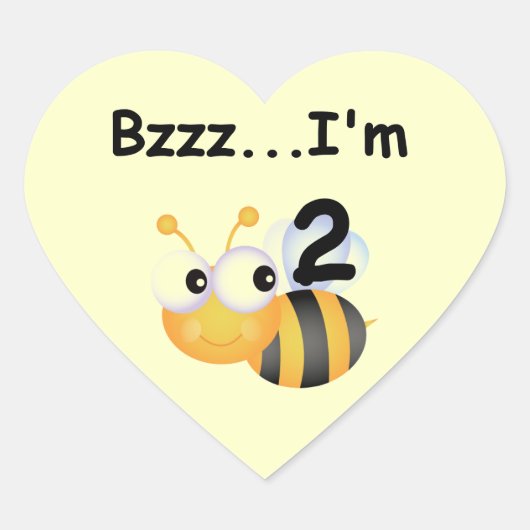 Sticker Cœur Buzz Bumblebee 2e Anniversaire T-shirts et cadeaux (Devant)