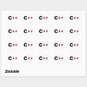 Sticker Cœur C, pas C++ (Feuille)