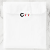 Sticker Cœur C, pas C++ (Sac)