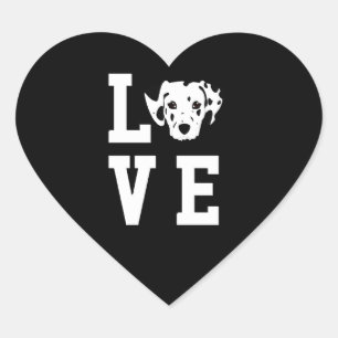 Sticker Cœur Cadeau dalmate Cadeau Dalmatien Lover