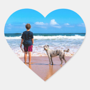 Sticker Cœur Cadeau d'autocollant personnalisé avec votre photo