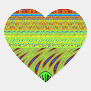 Sticker Cœur Cadeau de motif à pois colorés Soyez heureux
