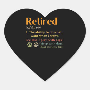 Sticker Cœur Cadeau de retraite des amoureux de les chiens retr