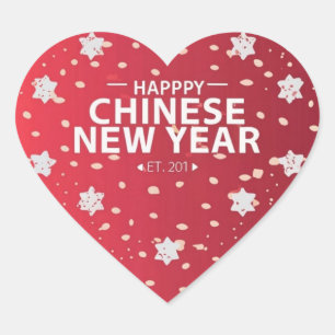 Sticker Cœur cadeau du Nouvel An chinois