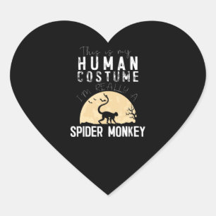 Sticker Cœur Cadeau Spider Araignée costumée humaine d'Hallow