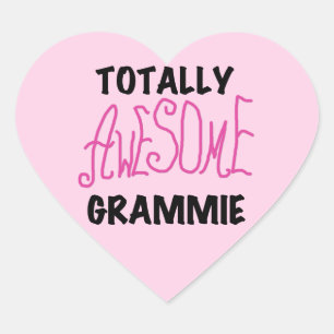 Sticker Cœur Cadeaux de T-shirts rose Grammie absolument géniau