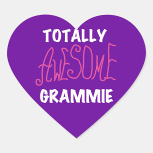 Sticker Cœur Cadeaux de T-shirts rose Grammie absolument géniau