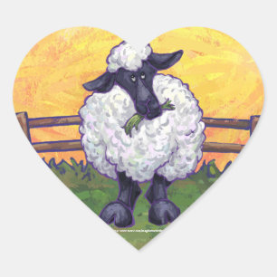 Sticker Cœur Cadeaux et accessoires pour moutons
