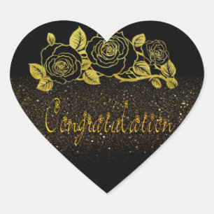 Sticker Cœur Calcomanía de corazón con felicidades dordo