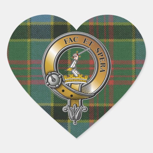 Sticker Cœur Caldwell Tartan & Badge (Devant)