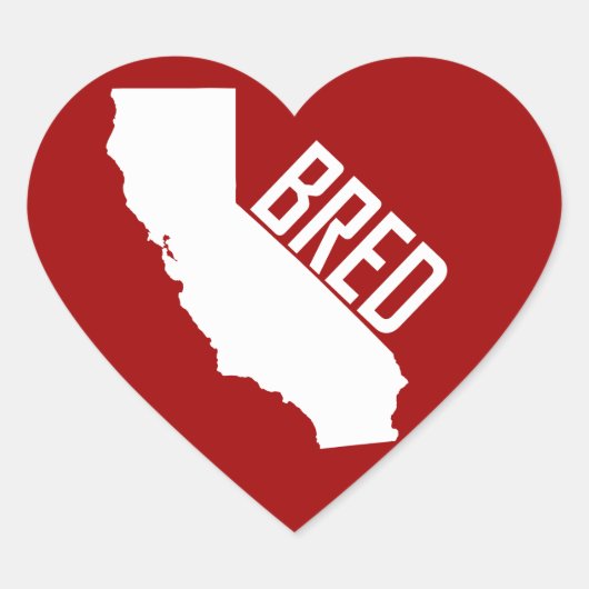Sticker Cœur California Bred (Devant)