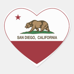 Sticker Cœur californie san diego coeur