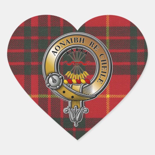 Sticker Cœur Cameron Tartan (Devant)