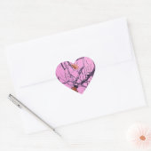 Sticker Cœur Camo rose (Enveloppe)