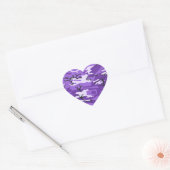 Sticker Cœur Camo violet (Enveloppe)