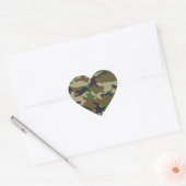 Sticker Cœur Camo Woodland (Enveloppe)