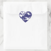 Sticker Cœur Camouflage bleu (Sac)