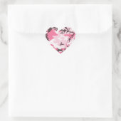 Sticker Cœur Camouflage rose (Sac)