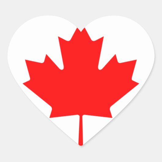 Sticker Cœur canada (Devant)