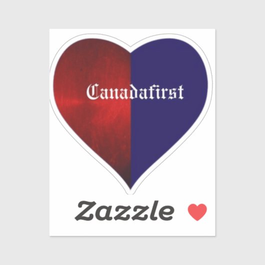 STICKER COEUR CANADAFIRME (Feuille)