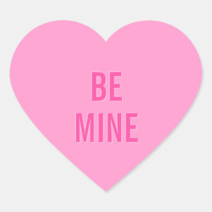 Sticker Cœur CANDY COEUR Valentine 'Be Mine' Rose