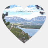 Sticker Cœur Canmore, paysage du Canada (Devant)
