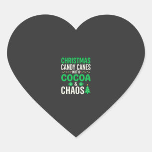 Sticker Cœur Canne de Noël Canne en sucre Cacao Chaos Fêtes