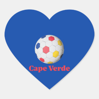 Sticker Cœur cape verde soccer
