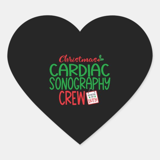 Sticker Cœur Cardiac sonographe (Devant)